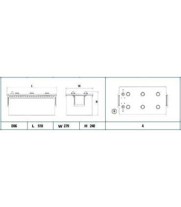 Exide StartPRO 225Ah1200A518x274x240-+