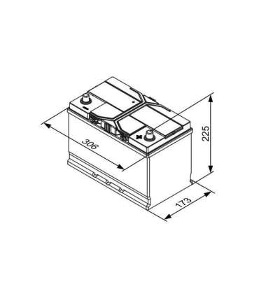 Bosch EFB S4 E42 85Ah 800A 306x173x225-+