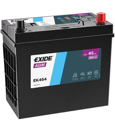 Exide AGM 45Ah 380A 237x127x227-+