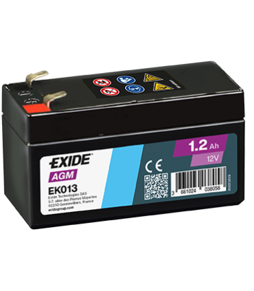 Exide AGM 1,2Ah 18A 97x43x58-+