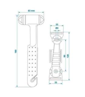 Ohutushaamer rihmalõikuriga ja hoidikuga