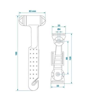 Ohutushaamer rihmalõikuriga ja hoidikuga