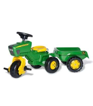 Педальный трактор John Deere Rollytrac с прицепом