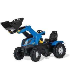 Pedaalidega traktor Rolly Farmtrac New Holland kopaga