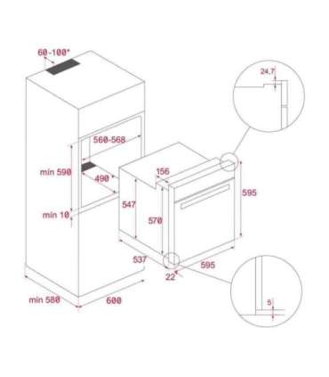Integreeritav ahi Teka HLB 8400 FBK must