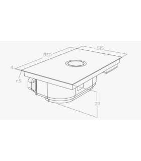 Hob and Hood (2in1) ELICA NIKOLATESLA SWITCH GLOW EVO BL/A/83