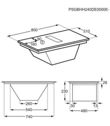 Hob and Hood (2in1) AEG TH84CC23CZ