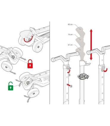 Berg Nexo tõukeratas, punane
