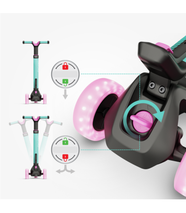 Tõukeratas Nexo mint led tuled all