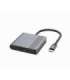 GEMBIRD USB TYPE-C 3-IN-1 MULTI-PORT ADAPTER GREY