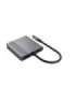 GEMBIRD USB TYPE-C 3-IN-1 MULTI-PORT ADAPTER GREY