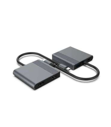 GEMBIRD USB TYPE-C 3-IN-1 MULTI-PORT ADAPTER GREY