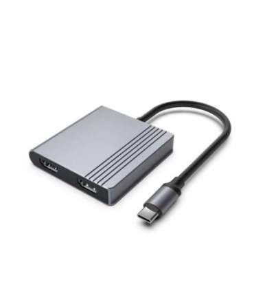 GEMBIRD USB TYPE-C 3-IN-1 MULTI-PORT ADAPTER GREY