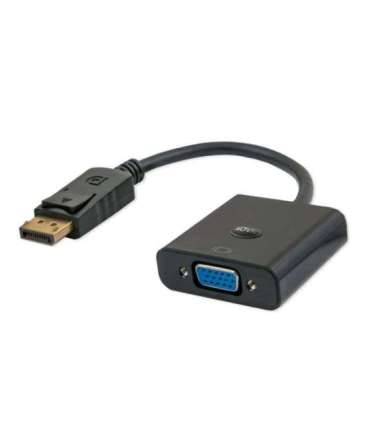 Savio CL-90 video cable adapter 0.2 m DisplayPort VGA (D-Sub) Black
