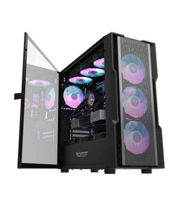 Darkflash DK431 Mesh computer case (black) + 4 ARGB fans