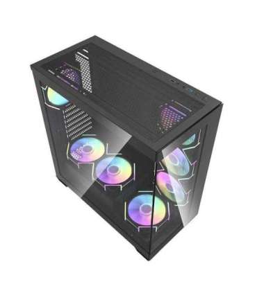 Darkflash DS900 computer case (black) + 7 ARGB fans