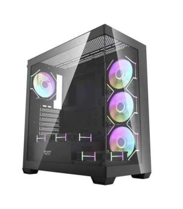 Darkflash DS900 computer case (black) + 7 ARGB fans