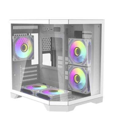 Darflash FT350 computer case + 5 aRGB fans (white)