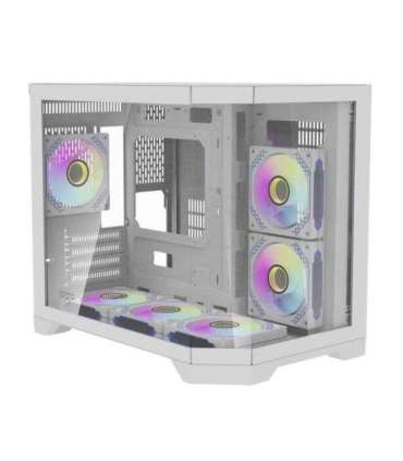 Darflash FT418 computer case + 6 aRGB fans (white)