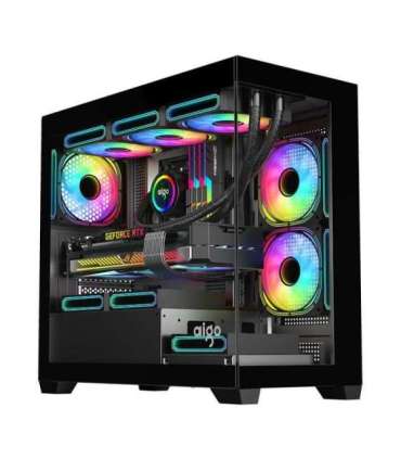 Darkflash C218M computer case + 6 ARGB fans (black)