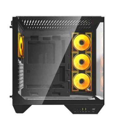 Darkflash DY470 computer case (black) + 4 fans