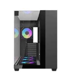 Darkflash TH285 computer case (black) + 4 fans