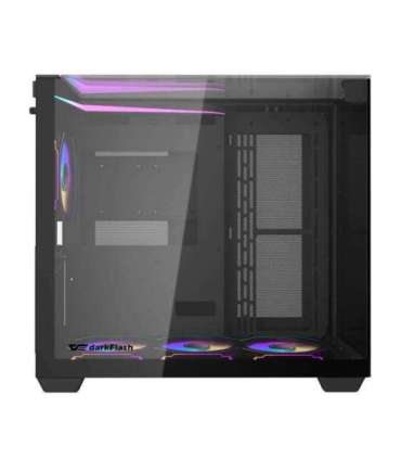 Darkflash TH285 computer case (black) + 4 fans