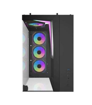 Darkflash TH285 computer case (black) + 4 fans