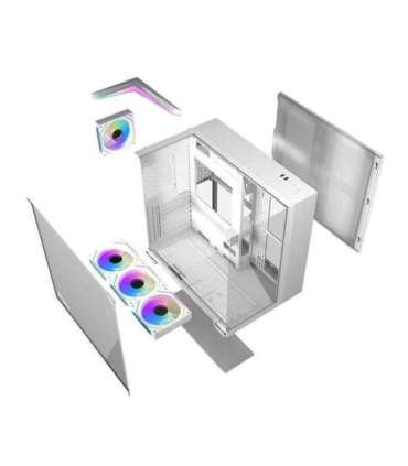 Darkflash TH285 computer case (white) + 4 fans