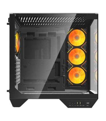 Darkflash DY470 computer case (black) + 4 fans + GPU bracket