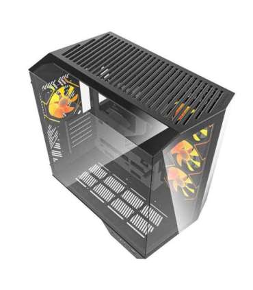 Darkflash DY470 computer case (black) + 4 fans + GPU bracket