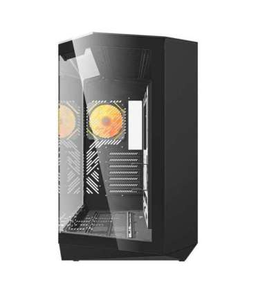 Darkflash DY470 computer case (black) + 4 fans + GPU bracket
