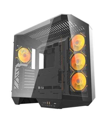 Darkflash DY470 computer case (black) + 4 fans + GPU bracket