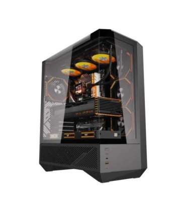 Darkflash DY460 computer case (Black) + 4 ARGB fans
