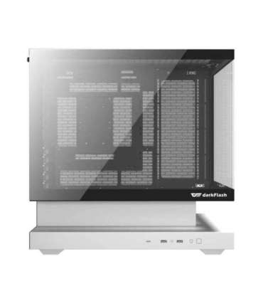 Darkflash F1 computer case (White) + 6 ARGB fans