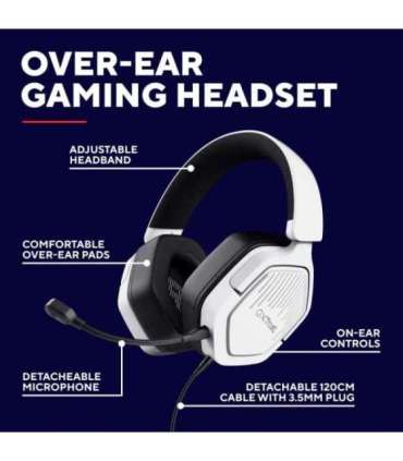 HEADSET GXT492W CARUS/WHITE 25448 TRUST