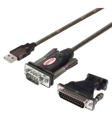 UNITEK Y-105A serial cable Black 1.5 m USB Type-A DB-9