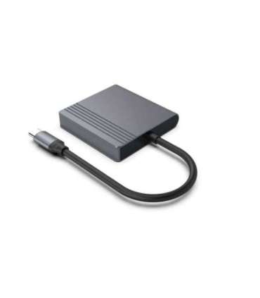 GEMBIRD USB-C TO HDMI + DP ADAPTER 4K 60HZ, BLACK