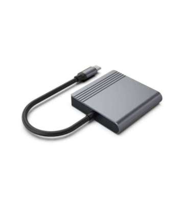 GEMBIRD USB-C TO HDMI + DP ADAPTER 4K 60HZ, BLACK