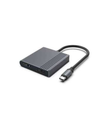 GEMBIRD USB-C TO HDMI + DP ADAPTER 4K 60HZ, BLACK