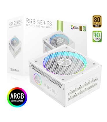 Gamemax PSU RGB 1050G WH 1050 W Gold Full Modular White