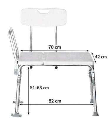 Bath bench with backrest ACTIONMED
