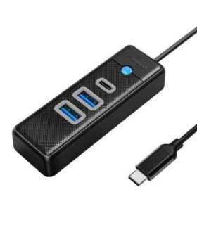 Adapter Hub USB-C do 2x USB 3.0 + USB-C Orico, 5 Gbps, 0.15m (czarny)