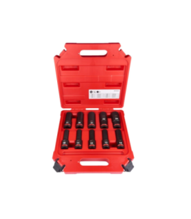 Milwaukee 1/2" Impact socket set deep, 10 pcs 4932480457