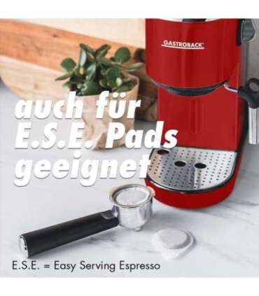 Gastroback 42719 Design Espresso Piccolo red
