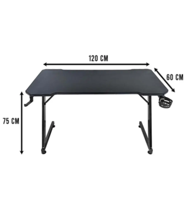 Subsonic Black Gaming Desk GEM