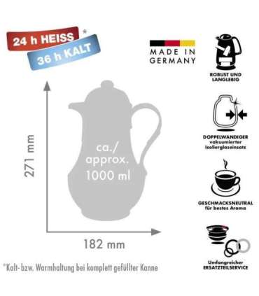 ROTPUNKT 330-16-04-0 vacuum flask 1 L Cherry (fruit)