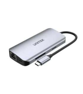 UNITEK ACTIVE HUB USB-C 2X HDMI 4K, RJ45, PD 100W