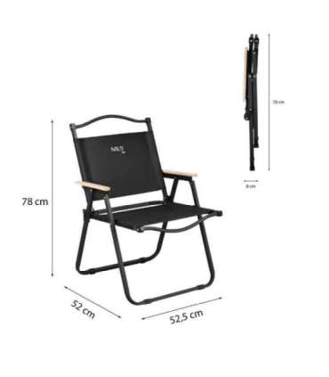 NC4307 BLACK FOLDING CHAIR NILS CAMP