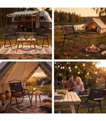 NC4307 BLACK FOLDING CHAIR NILS CAMP